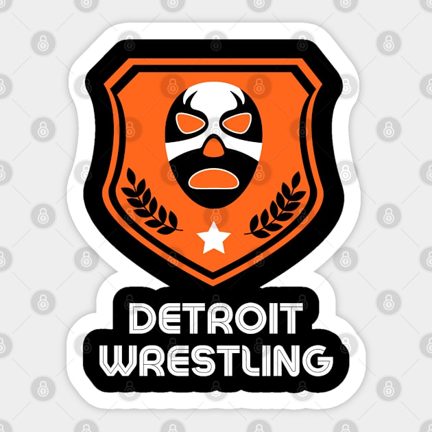 Detroit Wrestling "Orange! Orange!" Sticker by DDT Shirts